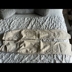 Beige HyM leather pants size 2